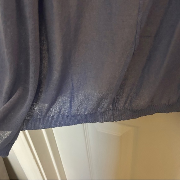 NWT Philosophy Dusty Blue Open Front Relaxed Light Weight Cardigan Size Small - Picture 6 of 9